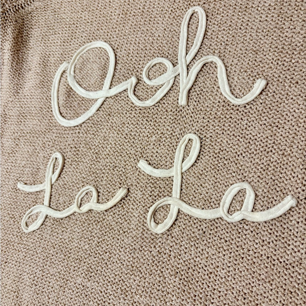LC Lauren Conrad Beige 'Ooh La La' Sweater - Picture 3 of 5
